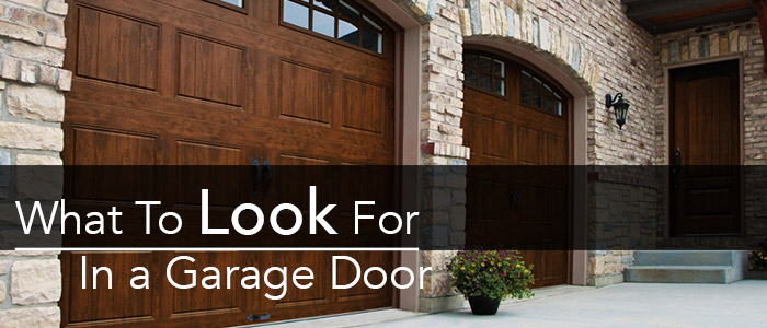 What to look for in a garage door